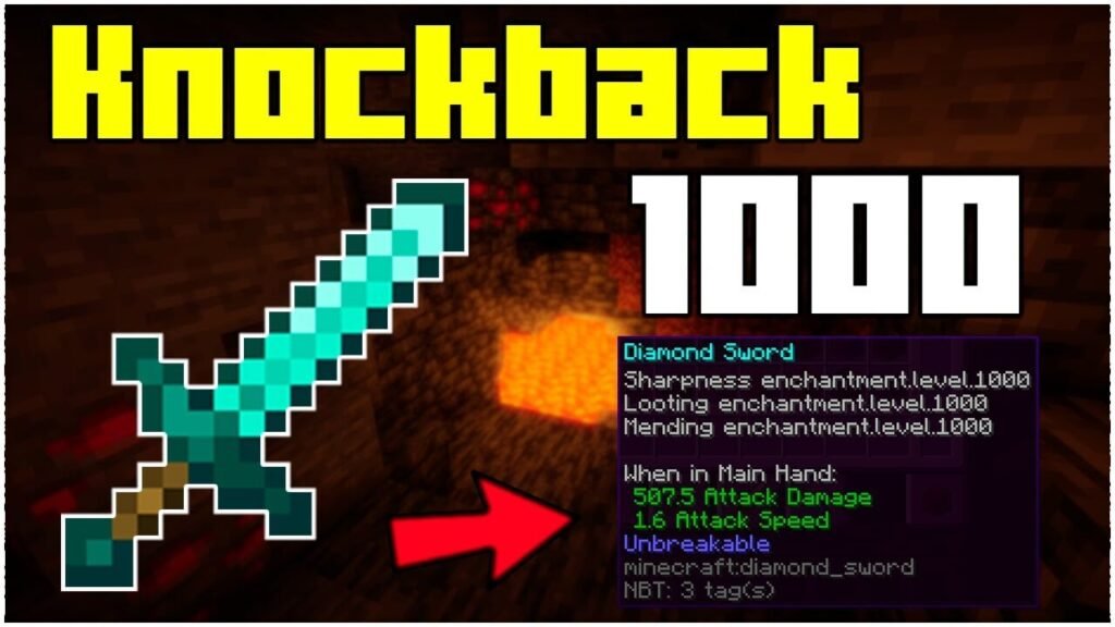 How To Get A Knockback 1000 Sword In Minecraft 1.17.1! (2021)